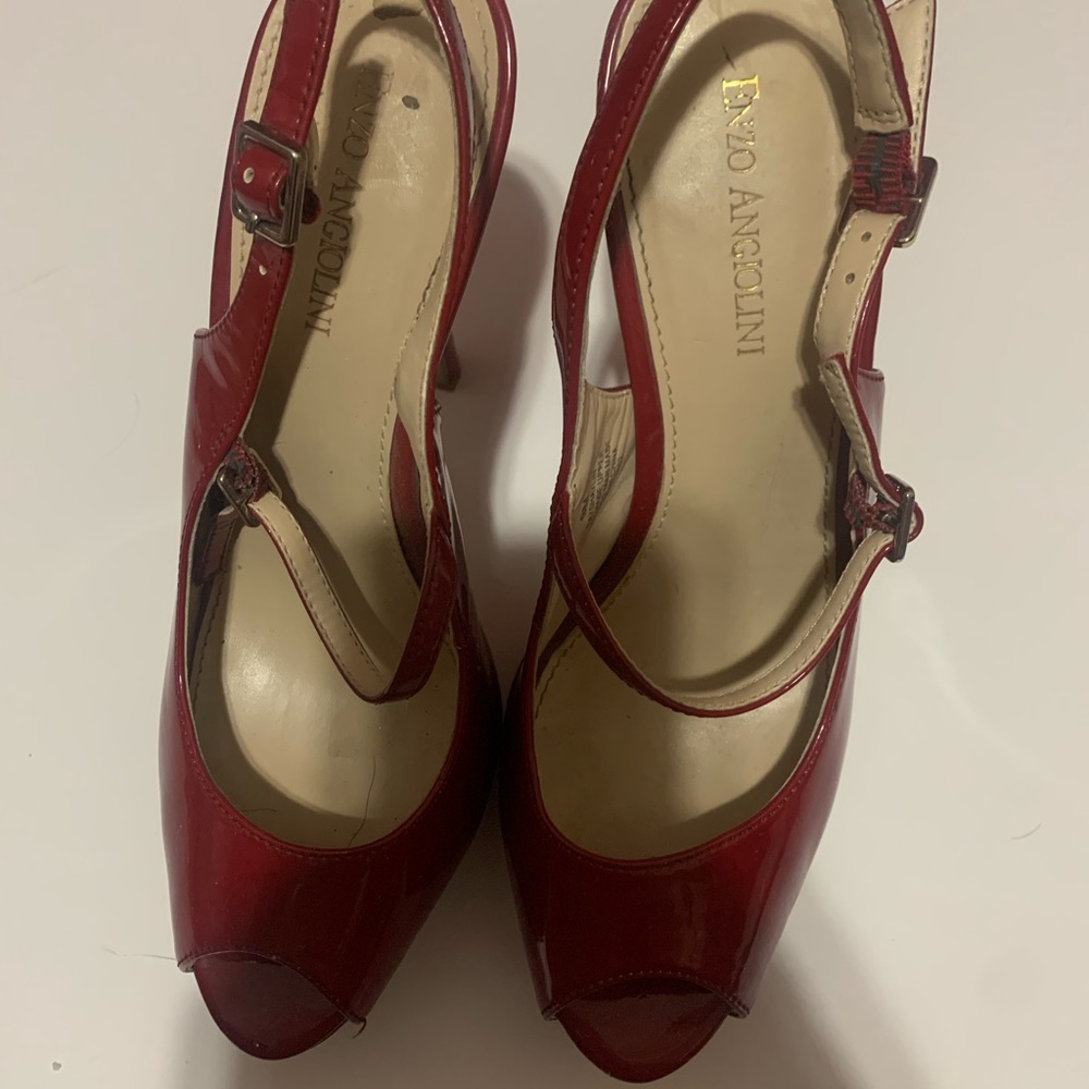 Enzo Angiolini Red Platform Heels β€οΈ π - Picture 10 of 12